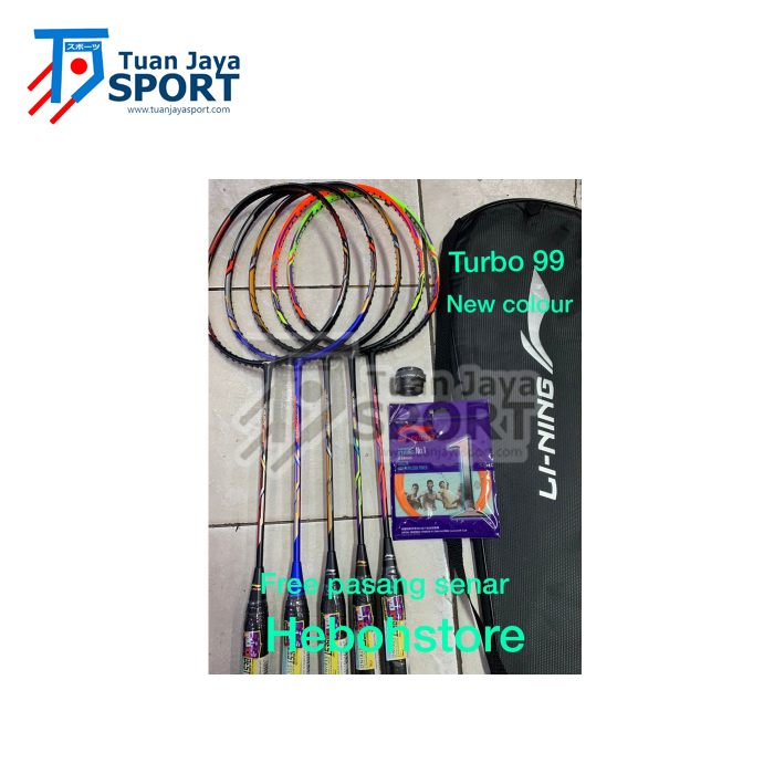 Raket Badminton LINING TURBO 99 lengkap +Tas+grip+Senar lining no1 ORI